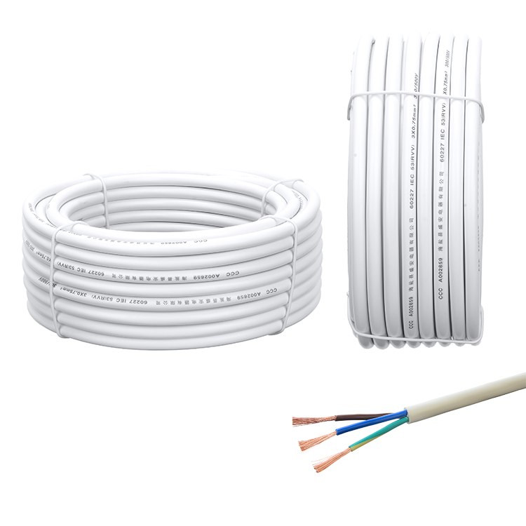 VDE Standard H05VV-F 3x0.75mm2 400mm Power Cable Head PVC Insulation End Stripped Home Appliance Power Flex Cable