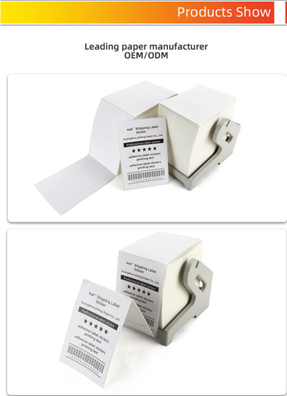 Oil Proof Sticky Label Roll A6 4x6 Shipping Label Paper