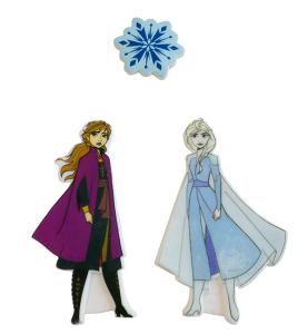 Quality Frozen Theme Molded Icing Cake Toppers , Edible Muffin Cake Decoration wholesale