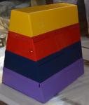Non Toxic Gym Pommel Horse / Trapezoid Vaulting Box 120-110-90cm Size
