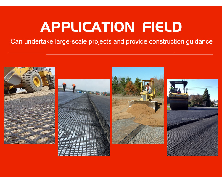 Road Construction Chinese Design Style Outdoor Farm Fence Geocomposite PP Geogrid for Parking