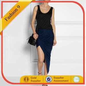 Quality Asymmetric draped jersey skirt wholesale