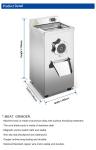 220-240v Commercial Kitchen Cooking Equipment with 320 Kg Per Hour Production