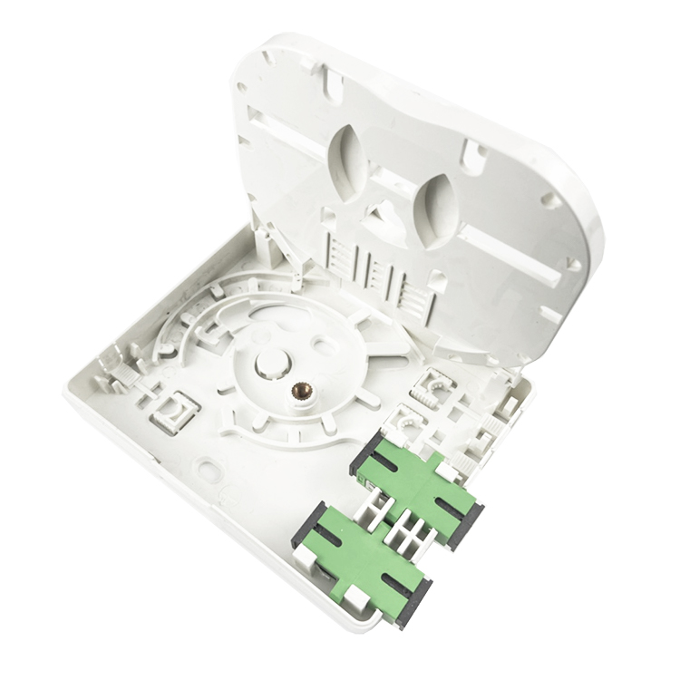 SC APC Plastic Fiber Optic Faceplate Socket Panel 2 Cores for Indoor and FTTH Network