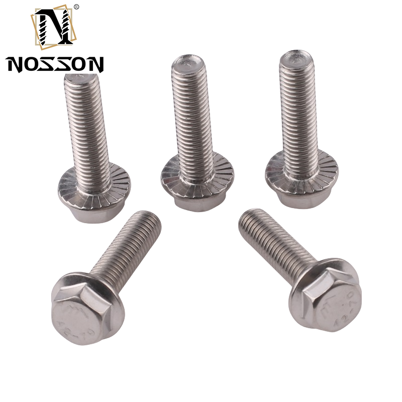 Sliver Carbon Steel Black Oxide Hex Flange Bolt Half Thread DIN6921 Standard Stainless Steel 4.8 8.8 10.9 12.9 with ZINC Finish