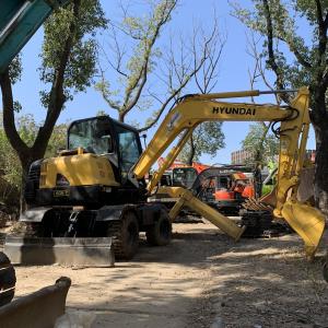 Quality Good Condition Used Korea Hyundai 60w Wheel Excavator with Original Hydraulic Cylinder wholesale