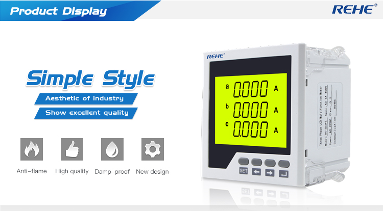 Original Factory Product Three Phase Intelligent LCD Display Multi-function Multimeters RH-3D3YS