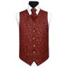 Buy cheap polyester Jacquard Paisley Handmade gentleman's maroon Waistcoat from wholesalers