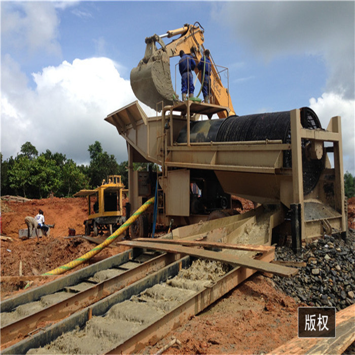 keda gold and diamond mining equipment gemstone portable movable gold trommel wash plant with whee