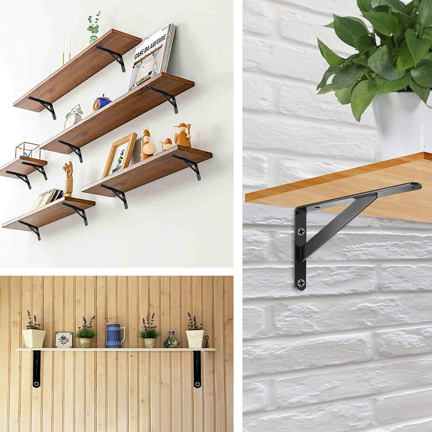 Home Decoration Right Angle Wall Mount Shelf Support Bracket Heavy Duty Shelf Bracket