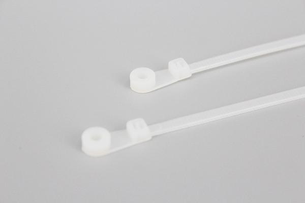 DEMOELE 3.2*150mm Natural Black colorful nylon Mountable head cable ties round