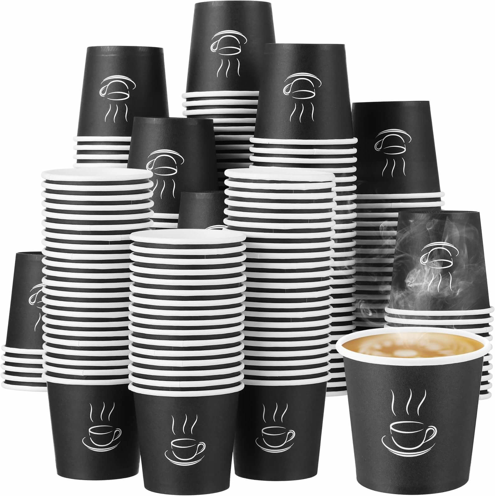 Custom Biodegradable Espresso Paper Cups 2oz 4oz 6oz PLA Coating Eco Friendly