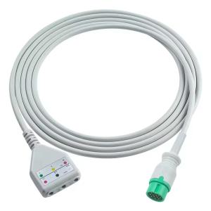 Quality Comen 12Pin ECG Trunk Cable Comen Euro Style 3lead Cable 1.30M wholesale