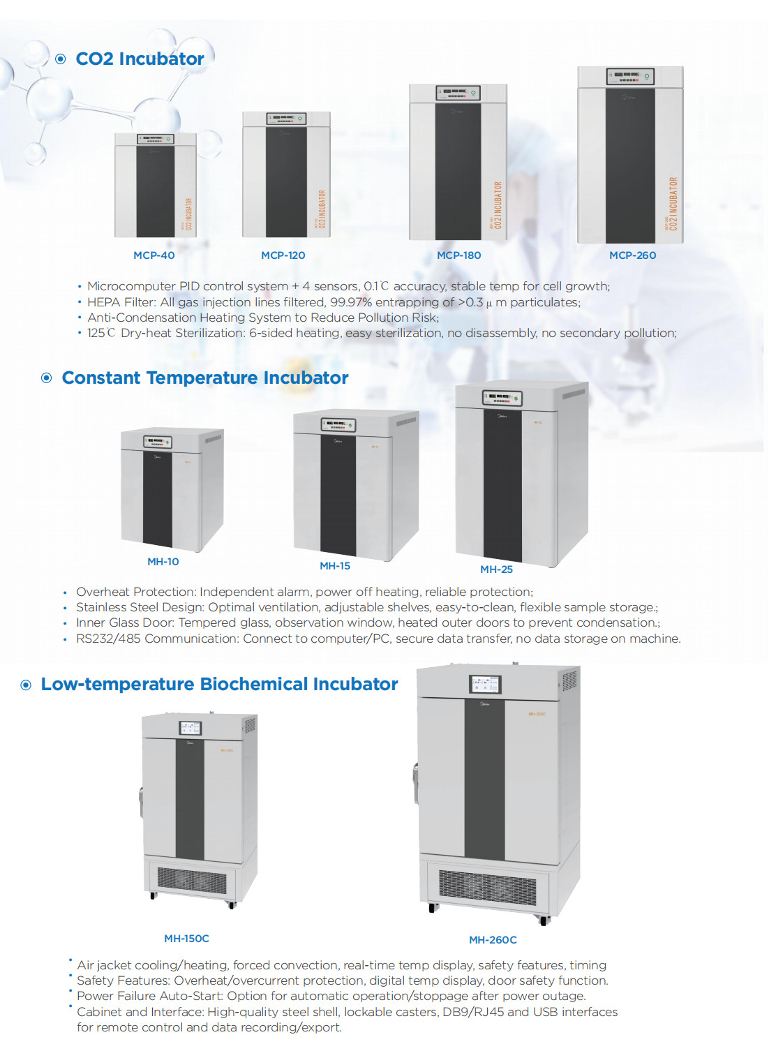 MCB-840VA Stainless Steel Laminar Flow Benches , Laminar Air Flow Clean Bench With Glass Back Window