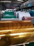 Hall Decoration Colour Coated Steel Coils , Metallic Grain Color Hot Dip