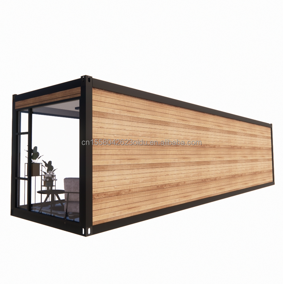 Hotel 40ft Garden Mobile House Wooden Studio Flat Container Coffee House with 3D Model and CAD Drawings at Garden Hotel