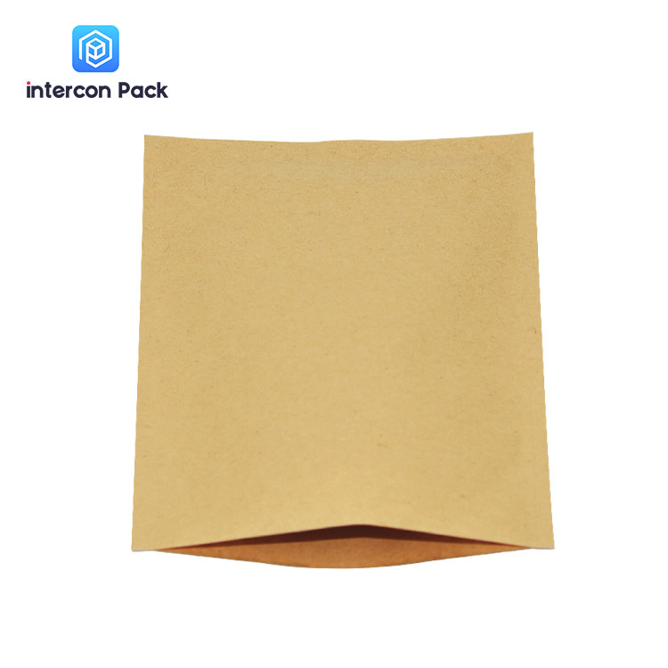 tough Resealable Kraft Paper Pouch Biodegradable Water Resistant