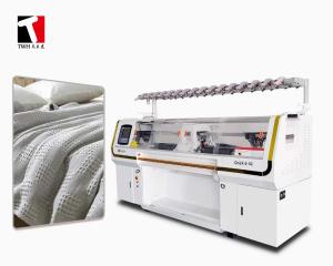 Quality 16 Yarn Feeder Blanket Knitting Machine 10 gauge 66 Inch With Double System wholesale