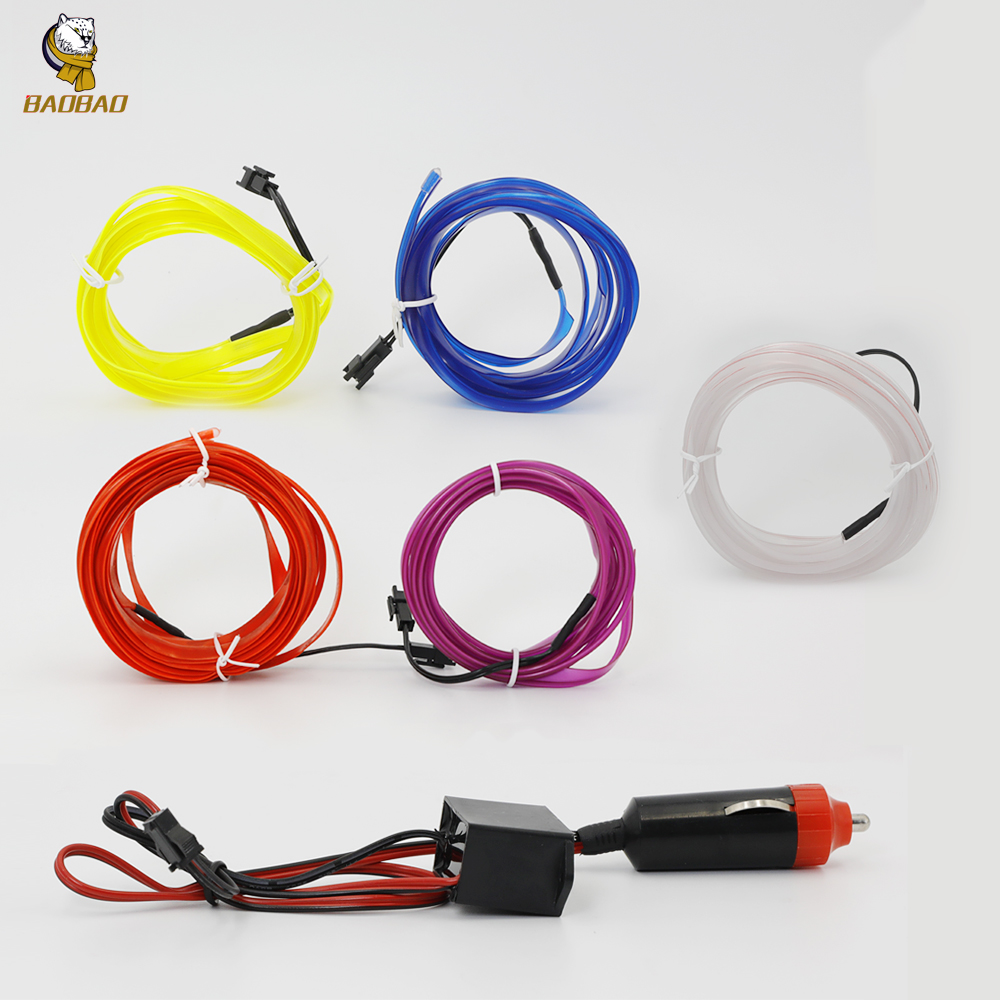 Multiple Color 2m 3m 5m 12V Car Interior Universal LED Ambient Light
