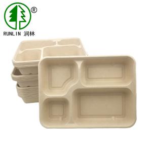 Quality 4 Compartments Biodegradable Food Trays wholesale