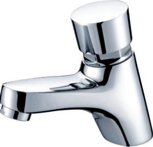 Quality Polished Chrome Self Closing Faucet Brass Mixer Taps with CE , 0.05MPa - 0.9MPa wholesale