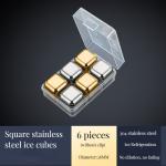 Metal Bar Accessories Stainless Steel Cooling Stones for Chilling Whiskey Wine