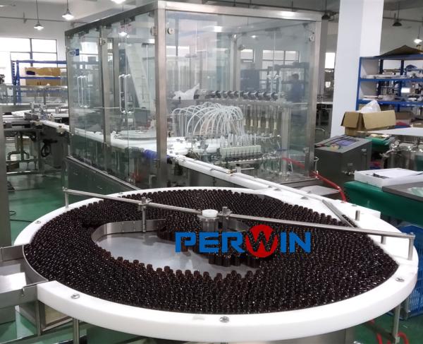 Cheap Perwin Monoblock Vial Bottle Liquid Filling Plugging Capping Machine for sale