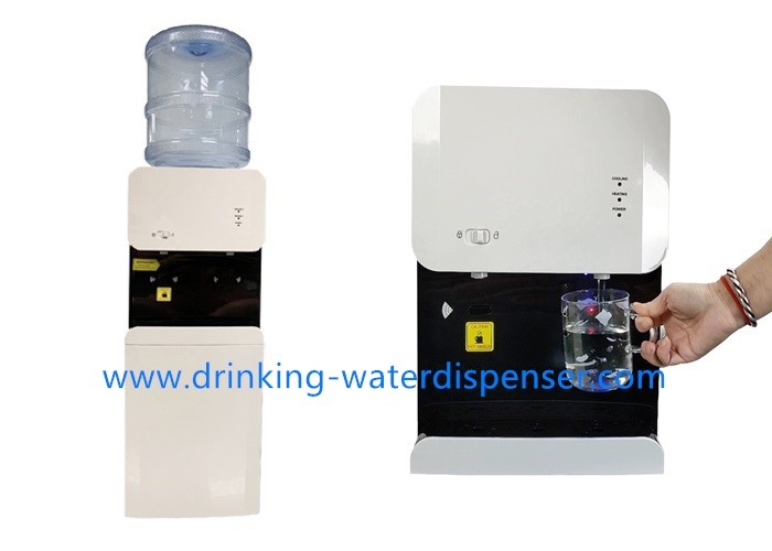Touchless Tabletop Bottled Water Cooler Dispenser 105TS, water detected by cup sensing and solenoid valve controlling