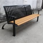 Glossy Matte Finish Outdoor Recycled Plastic Benches With Powder Coated Steel