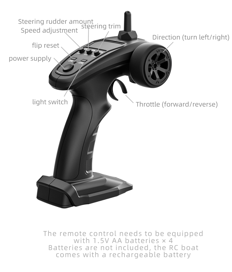 Indoor/Outdoor Outdoor Speed Turbojet Remote Control Boat for Adult and Children Fy011 2.4g Plastic Water Toy Boat