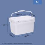 5L Rectangular Plastic Bucket With Sturdy Handles Leak-Proof
