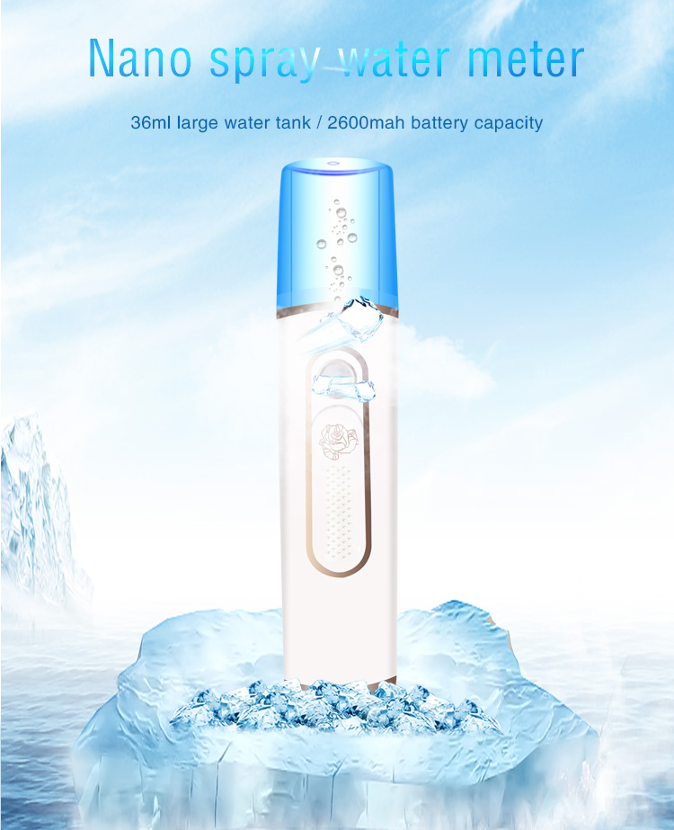 Dry Skin Facial Beauty Device Moisture Sonic Water Atomization Nano Mist Sprayer