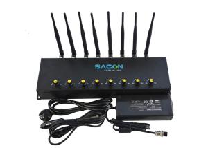 Quality 8 Bands Long Range Cell Phone Jammer , RF Signal Jammer 427*116*60mm Size wholesale