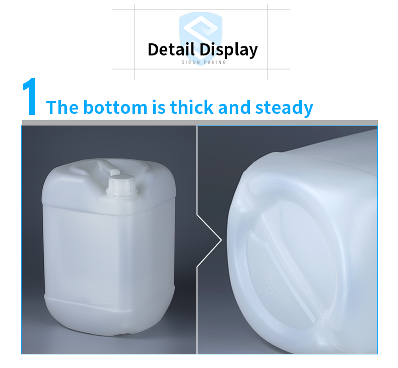 Durable Square HDPE Plastic Jerry Can 10L Height 317mm