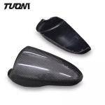 Black Door Mirror Covers Carbon Fiber Side Cap Rear View Replacement For BMW M2