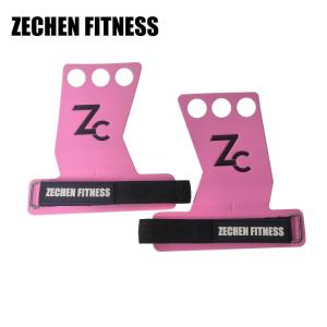 Quality Pull Ups CrossFit Hand Grips Pink Carbon Fiber Leather Gym For Bars wholesale