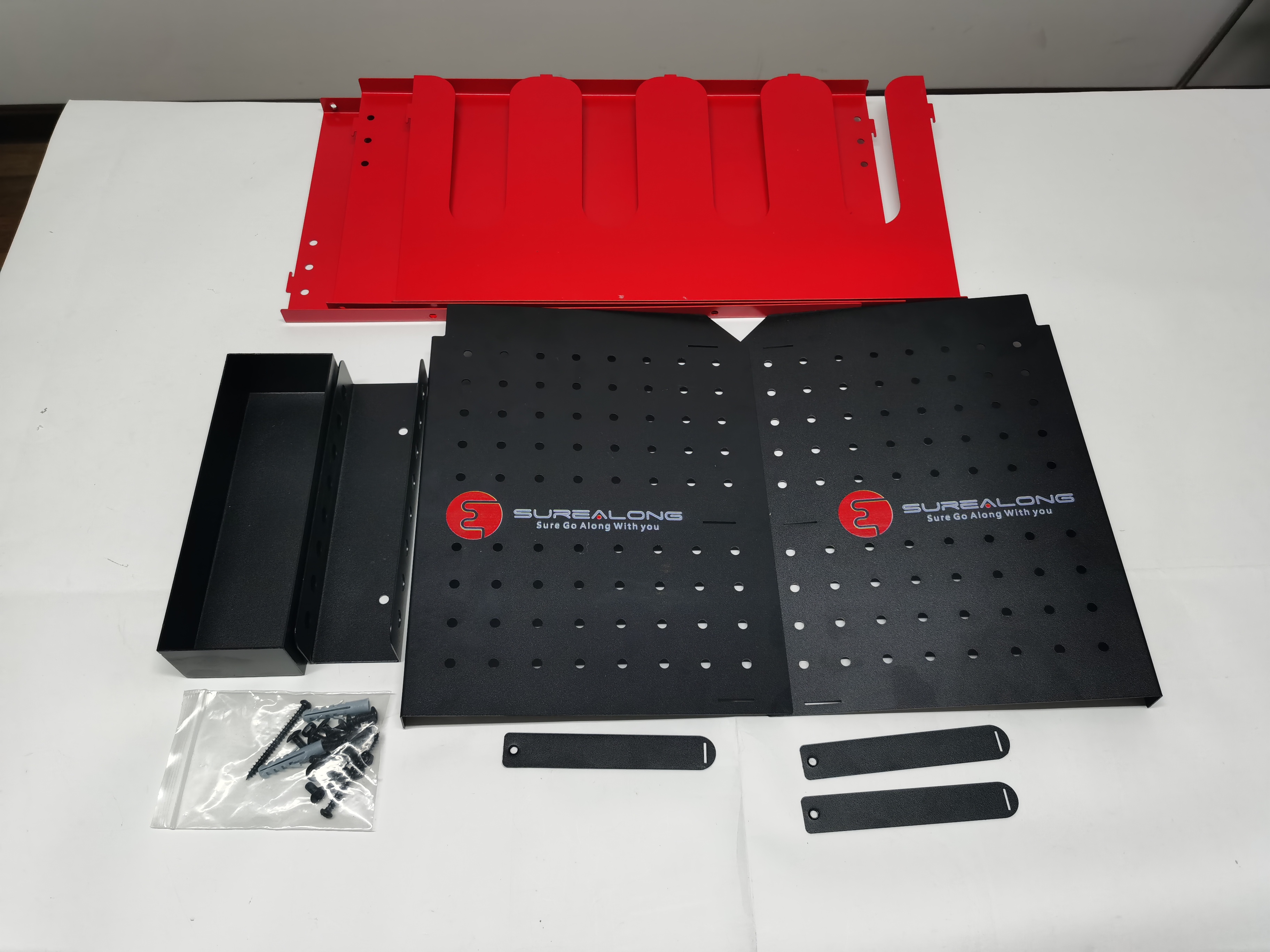 Wall Mount Drill Holder Garage Storage Rack, Pegboard Screwdriver Holder