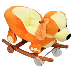 Quality Fashion Orange Baby Rocking Chair Dog Animal Plush Toys With Music For Children Playing Riding wholesale