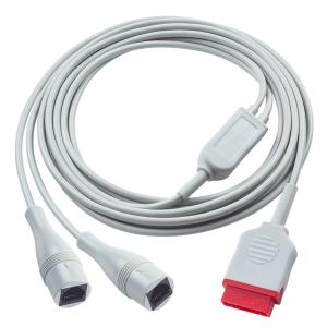 Quality 3.5M Length Patient Monitor 11Pin to 2x Abbott IBP Cable for GE Dash Carescape B650 wholesale