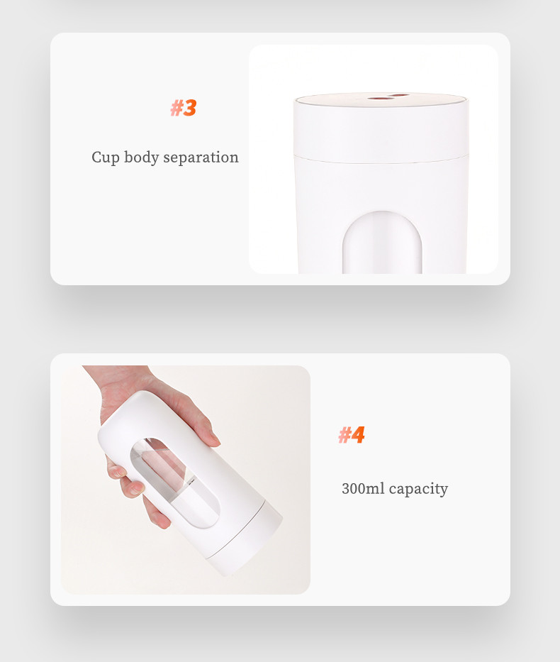 New Minimalist Portable Juicer Cup 300ml Rechargeable Milkshake Fruit Blender For Home Travel