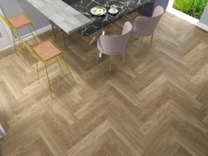 Quality 5mm Herringbone SPC Vinyl Flooring Easy Maintenance Scratch Wear Resistant wholesale