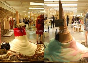 Quality Custom Design Window Display Decorations Oversize Fiberglass Ice Cream Sculpture wholesale
