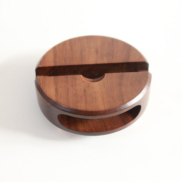 Walnut / Maple Wooden Portable Mini Speaker , Customized Smartphone Sound