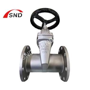 Quality DIN Handwheel Flange Stainless Steel Gate Valve Non Rising Stem seated CF8M Valve wholesale