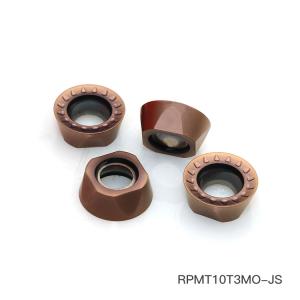 Quality RPMT10T3MOE-JS Metallic Silver Carbide Turning Milling Cutter Inserts wholesale