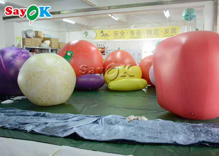 OEM Inflatable Balloon 0.18mm PVC Tomatoes For Promotion
