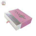 Pink Fancy Paper Gift Box , Slide Open Gift Boxes UV Coating Feature