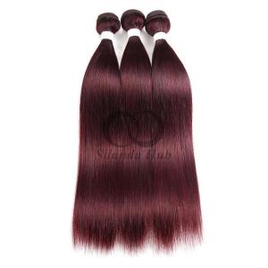 Quality #99J Dark Wine Straight Remy Human Hair Bundles Sew In Weave Bundles Brazilian Bundle Deals wholesale