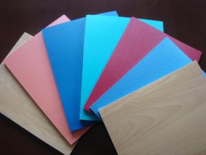 Quality Custom PVC Floor Covering , Basketball Court Flooring Wood Grain Surface wholesale