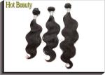 Natural Black Virgin Human Hair Extensions Not Frizzy For Peruvian 22 Inch